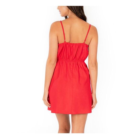 SPEECHLESS Womens Spaghetti Strap Sweetheart Neckline Mini Dress - Picture 2 of 2